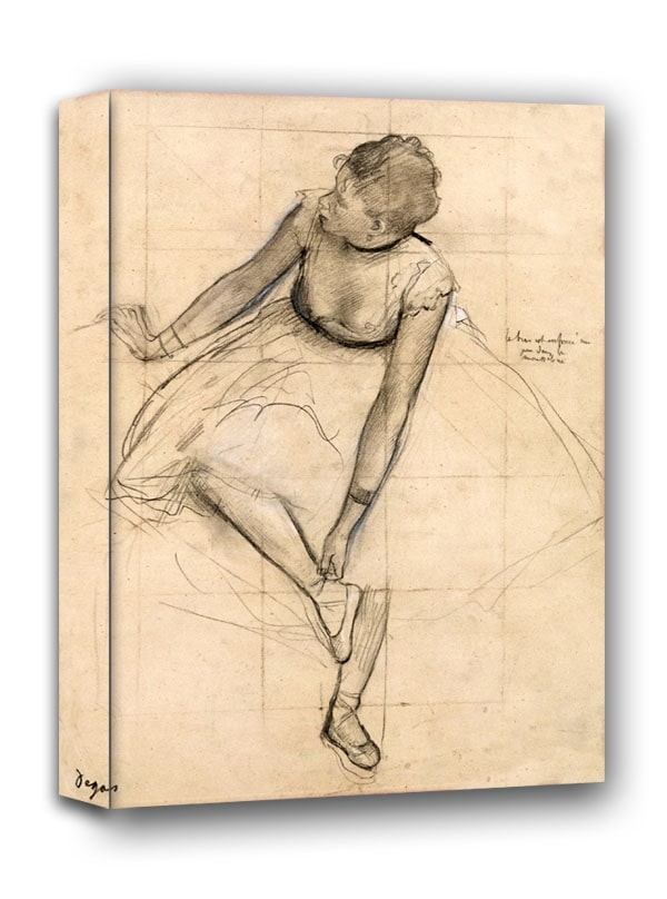 Dancer Adjusting Her Slipper, Edgar Degas - obraz na płótnie Wymiar do wyboru: 40x50 cm