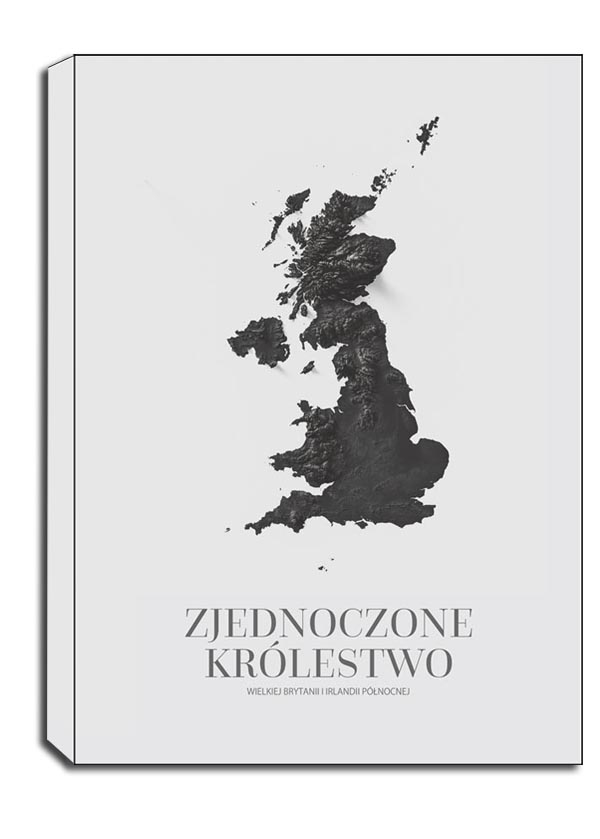 UK, mapa grafitowa - obraz na płótnie Wymiar do wyboru: 90x120 cm