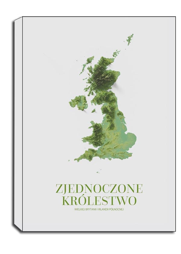 UK, mapa - obraz na płótnie Wymiar do wyboru: 40x60 cm