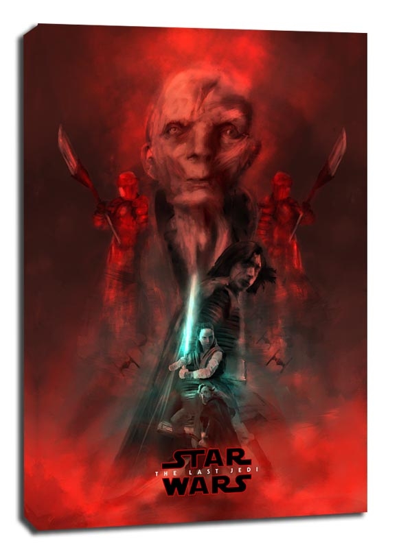 Star Wars Gwiezdne Wojny – Ostatni Jedi – bohaterowie - obraz na płótnie Wymiar do wyboru: 60x80 cm