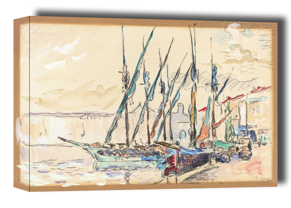 St. Tropez, Paul Signac - obraz na płótnie Wymiar do wyboru: 30x20 cm