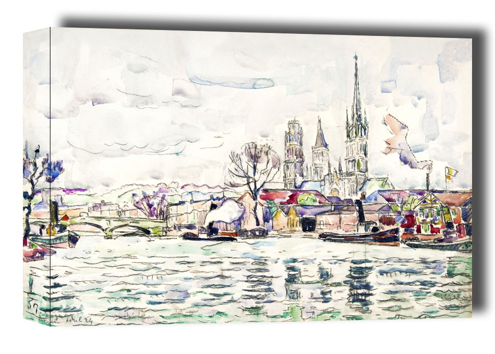 River scene: Rouen, Paul Signac - obraz na płótnie Wymiar do wyboru: 40x30 cm