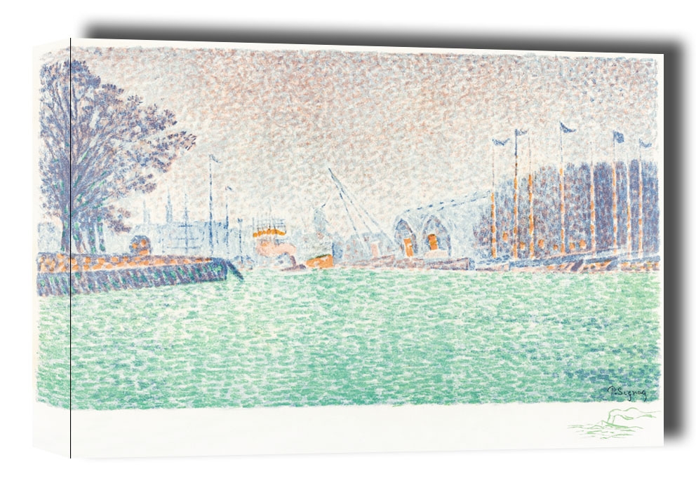At Flushing, Paul Signac - obraz na płótnie Wymiar do wyboru: 40x30 cm