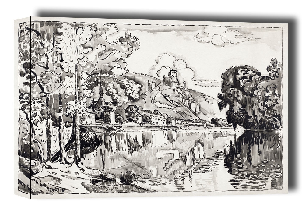 Les Andelys on a Summer Morning, Paul Signac - obraz na płótnie Wymiar do wyboru: 100x70 cm
