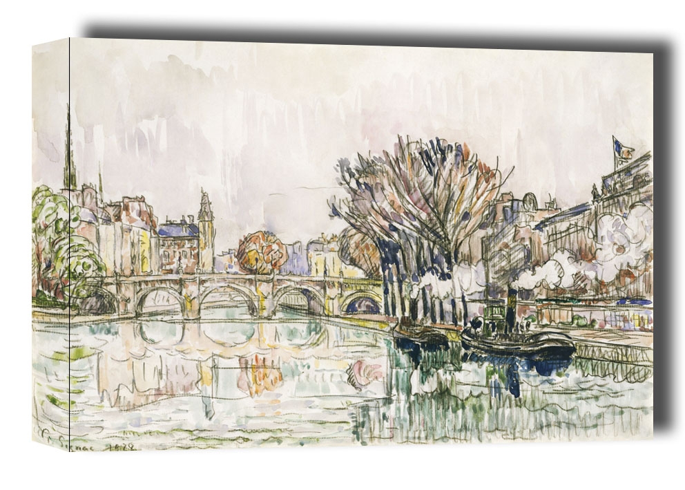 The Pont Neuf, Paris, Paul Signac - obraz na płótnie Wymiar do wyboru: 40x30 cm