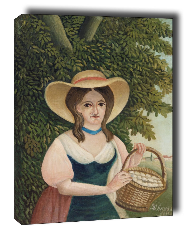 Woman with Basket of Eggs, Henri Rousseau - obraz na płótnie Wymiar do wyboru: 20x30 cm