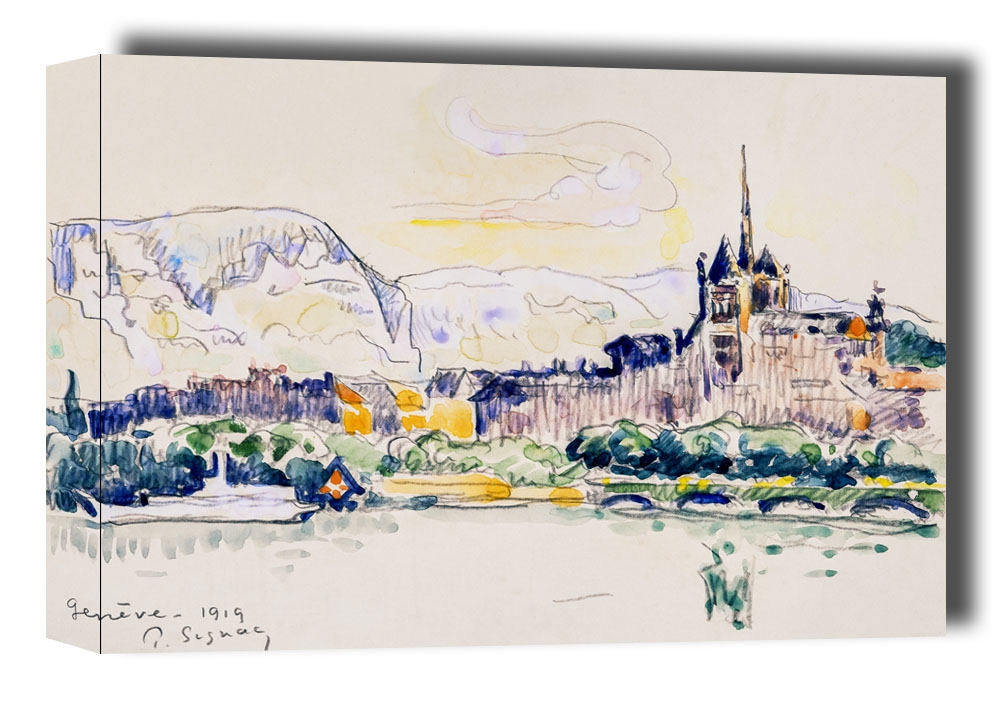 Genève, Paul Signac - obraz na płótnie Wymiar do wyboru: 100x70 cm