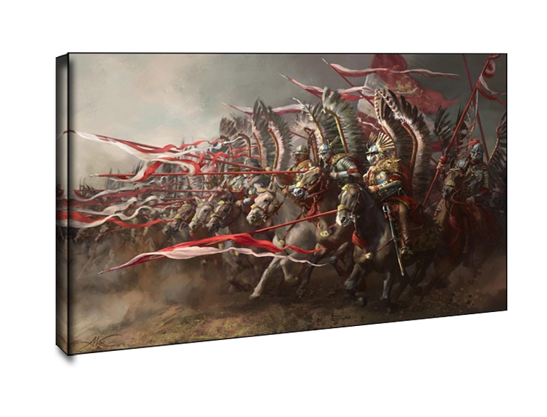 Szarża husarii - obraz na płótnie Wymiar do wyboru: 30x20 cm