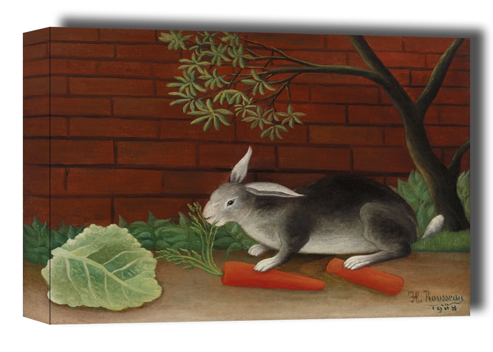 The Rabbit's Meal, Henri Rousseau - obraz na płótnie Wymiar do wyboru: 30x20 cm