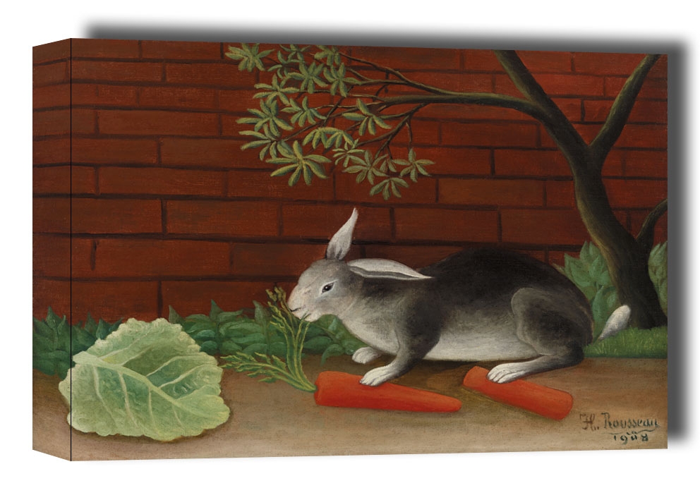 The Rabbit's Meal, Henri Rousseau - obraz na płótnie Wymiar do wyboru: 91,5x61 cm