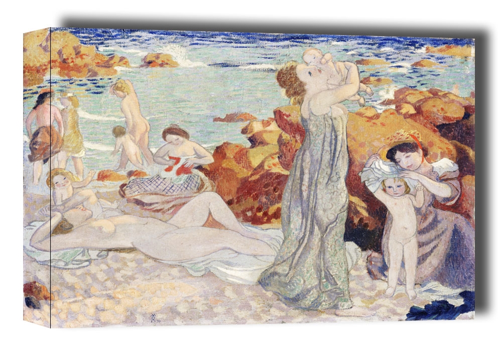 Bathers, Pouldu beach, Maurice Denis - obraz na płótnie Wymiar do wyboru: 120x90 cm