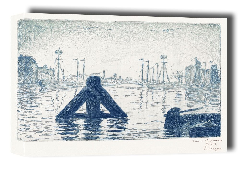 Harbor in Holland–Flushin, Paul Signac - obraz na płótnie Wymiar do wyboru: 50x40 cm