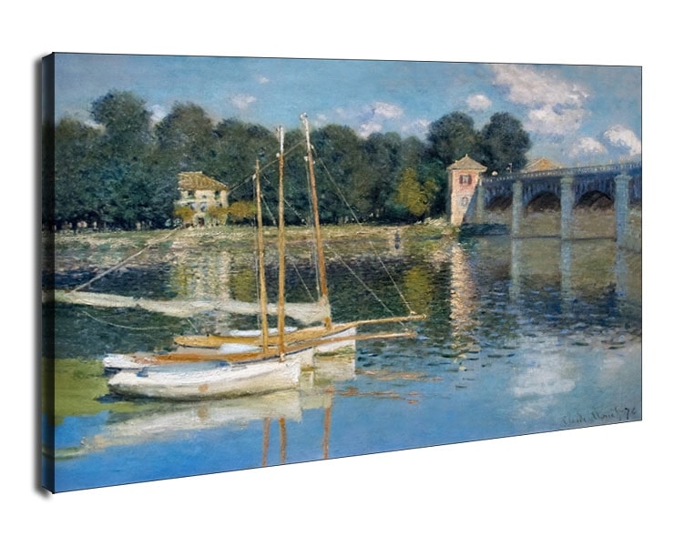 Le pont d argenteuil Claude Monet - obraz na płótnie, Claude Monet - obraz na płótnie Wymiar do wyboru: 60x40 cm
