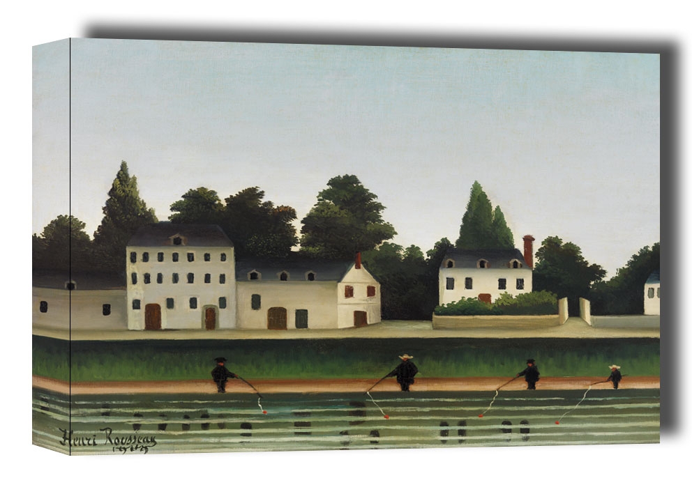 Landscape and Four Fisherman, Henri Rousseau - obraz na płótnie Wymiar do wyboru: 60x40 cm