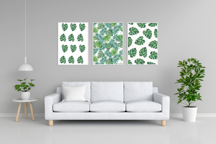 Tropikalne liście - zestaw plakatów