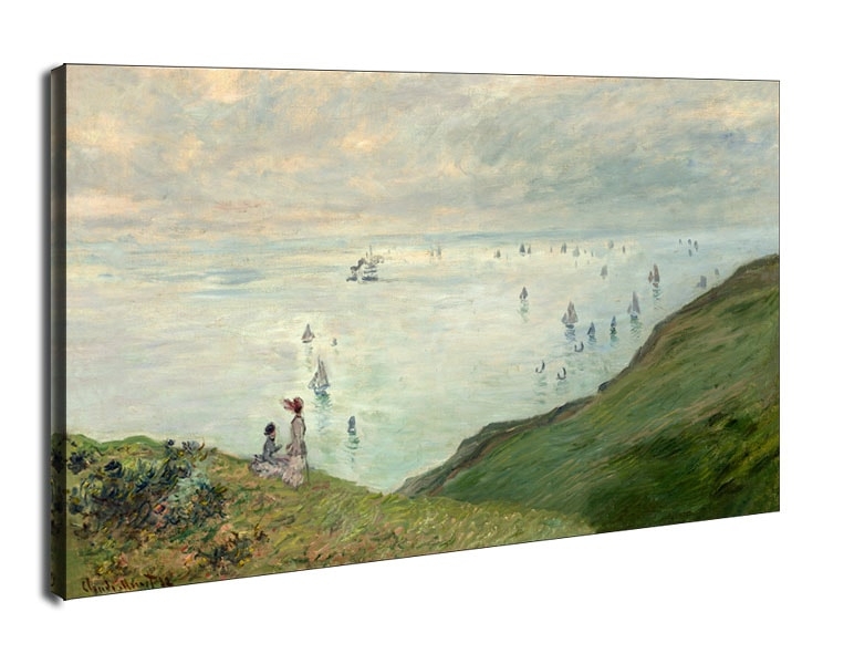 Cliffs at Pourville, Claude Monet - obraz na płótnie Wymiar do wyboru: 30x20 cm