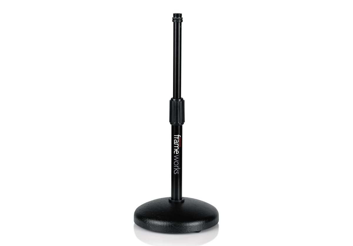 ‌Gator Frameworks Round Base Desktop Mic Stand - Stojak na mikrofon stacjonarny z okrągłą podstawą