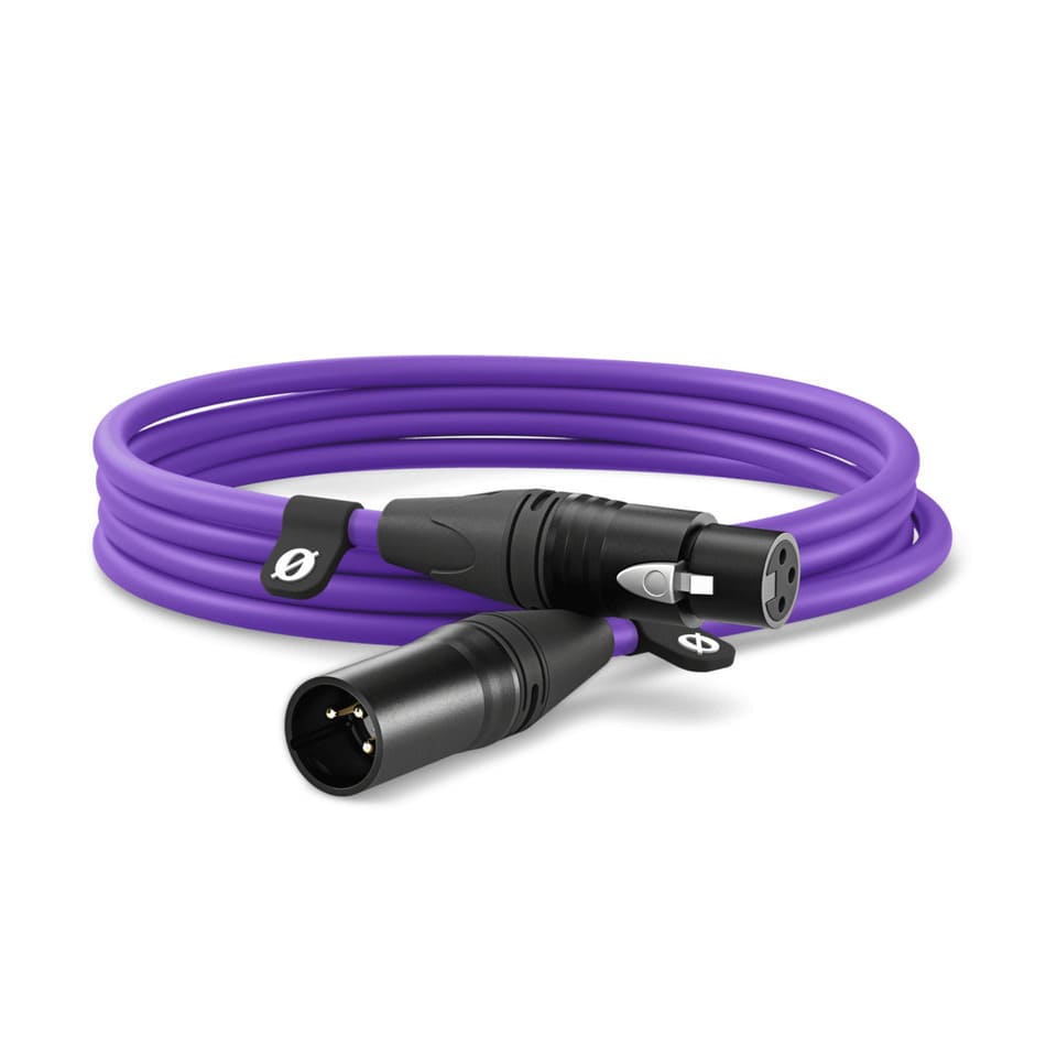 Rode XLR 3m Purple - Kabel ♦ NATYCHMIASTOWA WYSYŁKA ♦ 30 DNI NA ZWROT ♦ GWARANCJA DOOR-TO-DOOR
