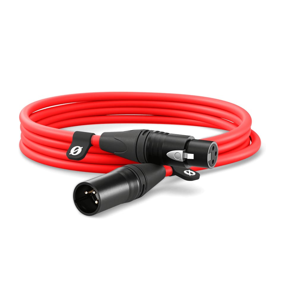Rode XLR 3m Red - Kabel ♦ NATYCHMIASTOWA WYSYŁKA ♦ 30 DNI NA ZWROT ♦ GWARANCJA DOOR-TO-DOOR