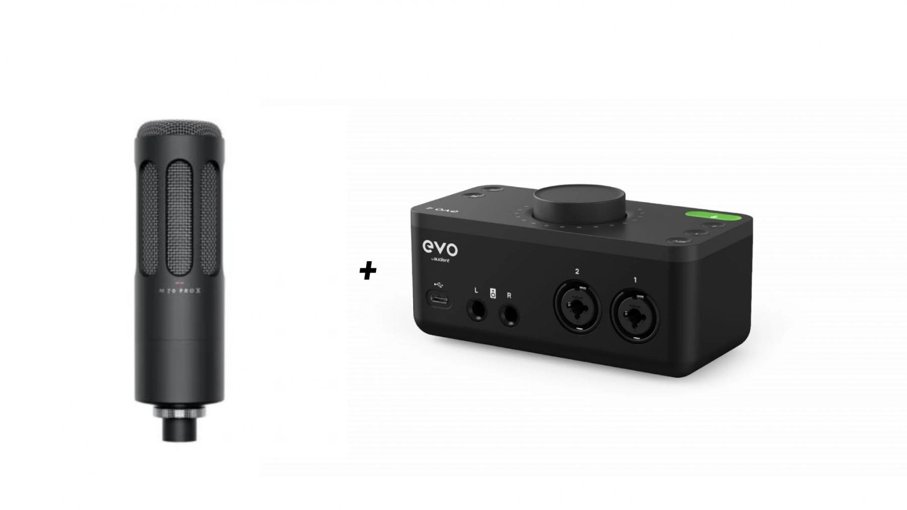 Beyerdynamic M 70 PRO X + Audient Evo 4 - mikrofon pojemnościowy + Interfejs Audio USB ♦ 30 DNI NA ZWROT ♦ GWARANCJA DOOR-TO-DOOR ♦ SZYBKA W...