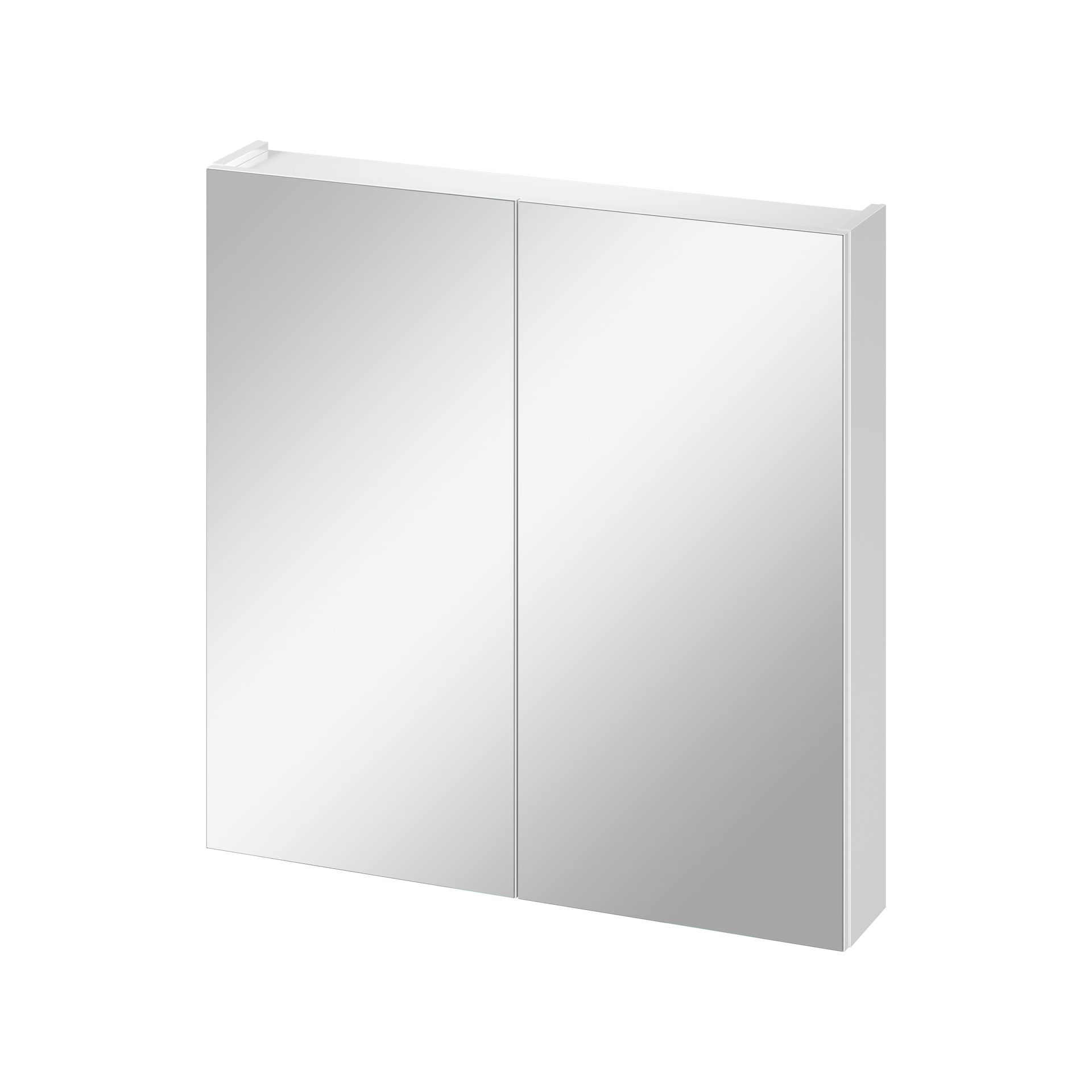 Szafka łazienkowa wisząca z lustrem Senti Malta Plus 80 cm biały połysk