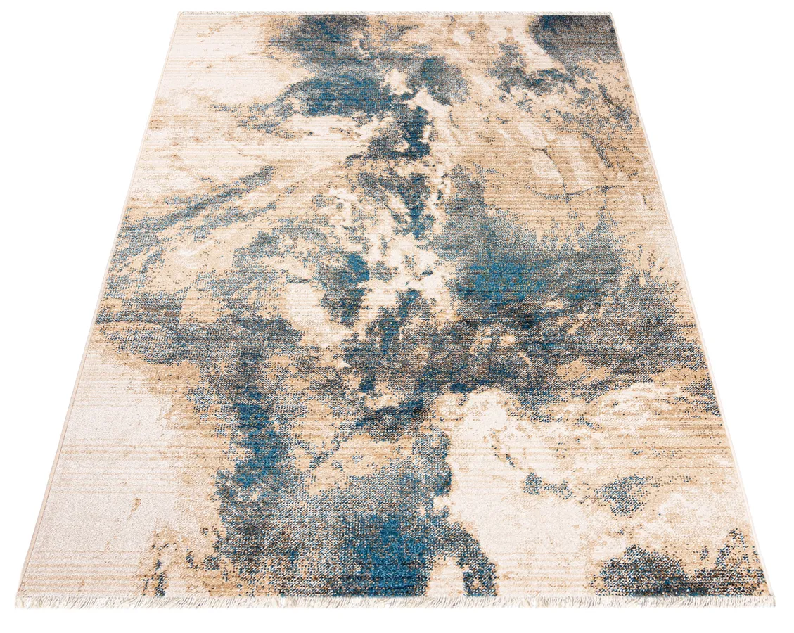 Prostokątny beżowy dywan w nowoczesnym stylu S6-A72