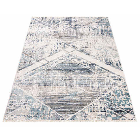 Szary dywan w geometryczny wzór - Bodi 6X