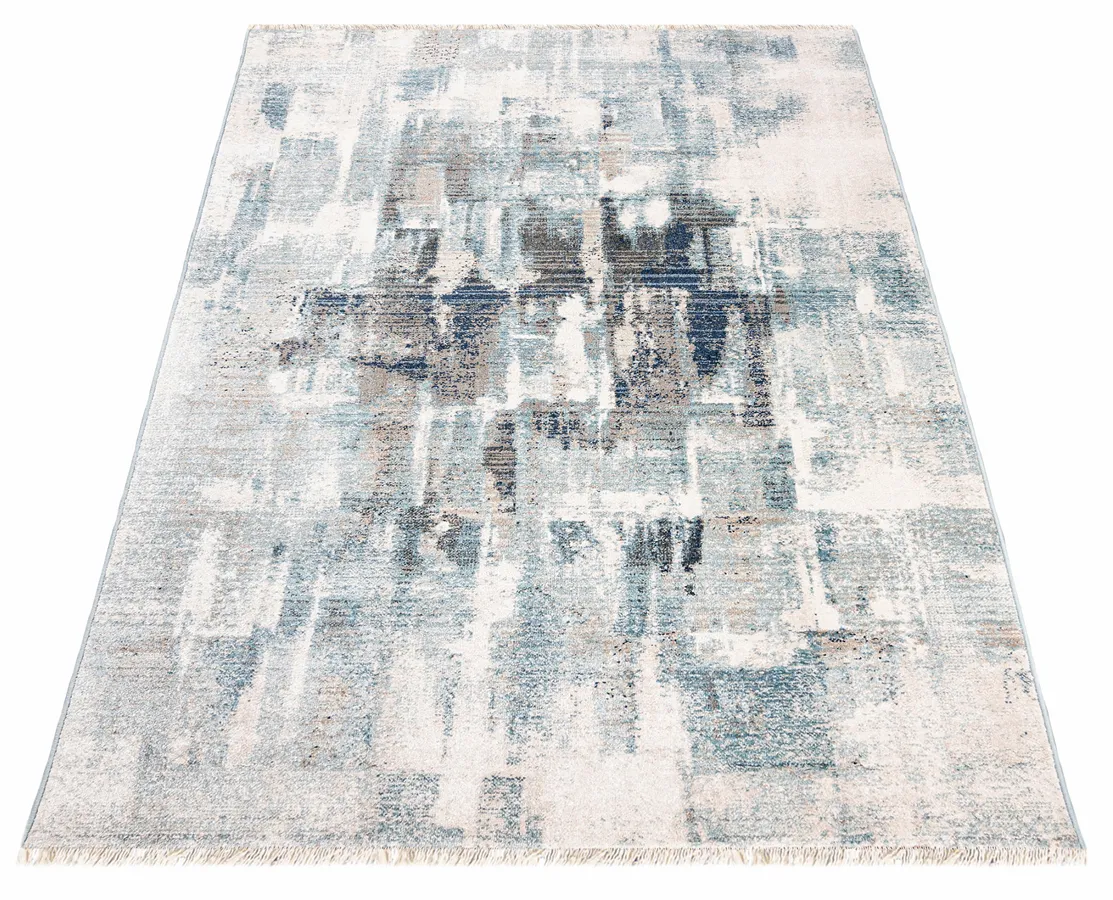 Jasnoniebieski dywan w nowoczesny wzór C3-G20