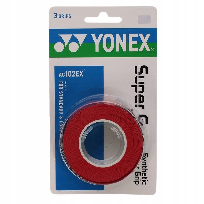 Yonex owijka tenisowa X3 SUPER GRAP RED AC102EX 4930379385094