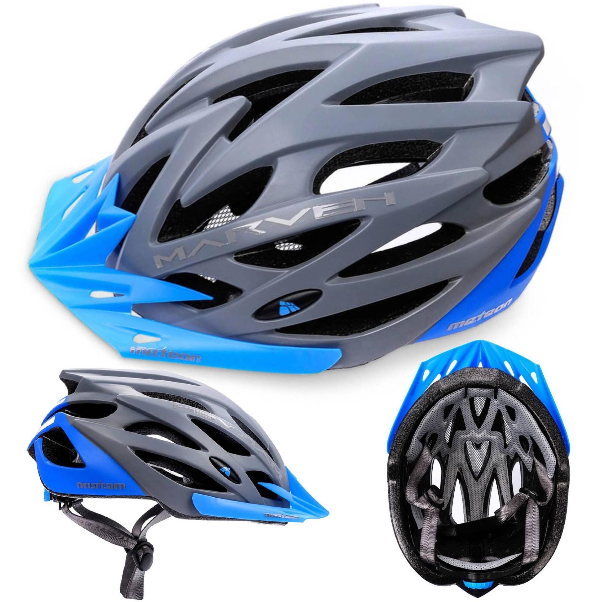 Meteor KASK ROWEROWY MARVEN grey/blue L 24733