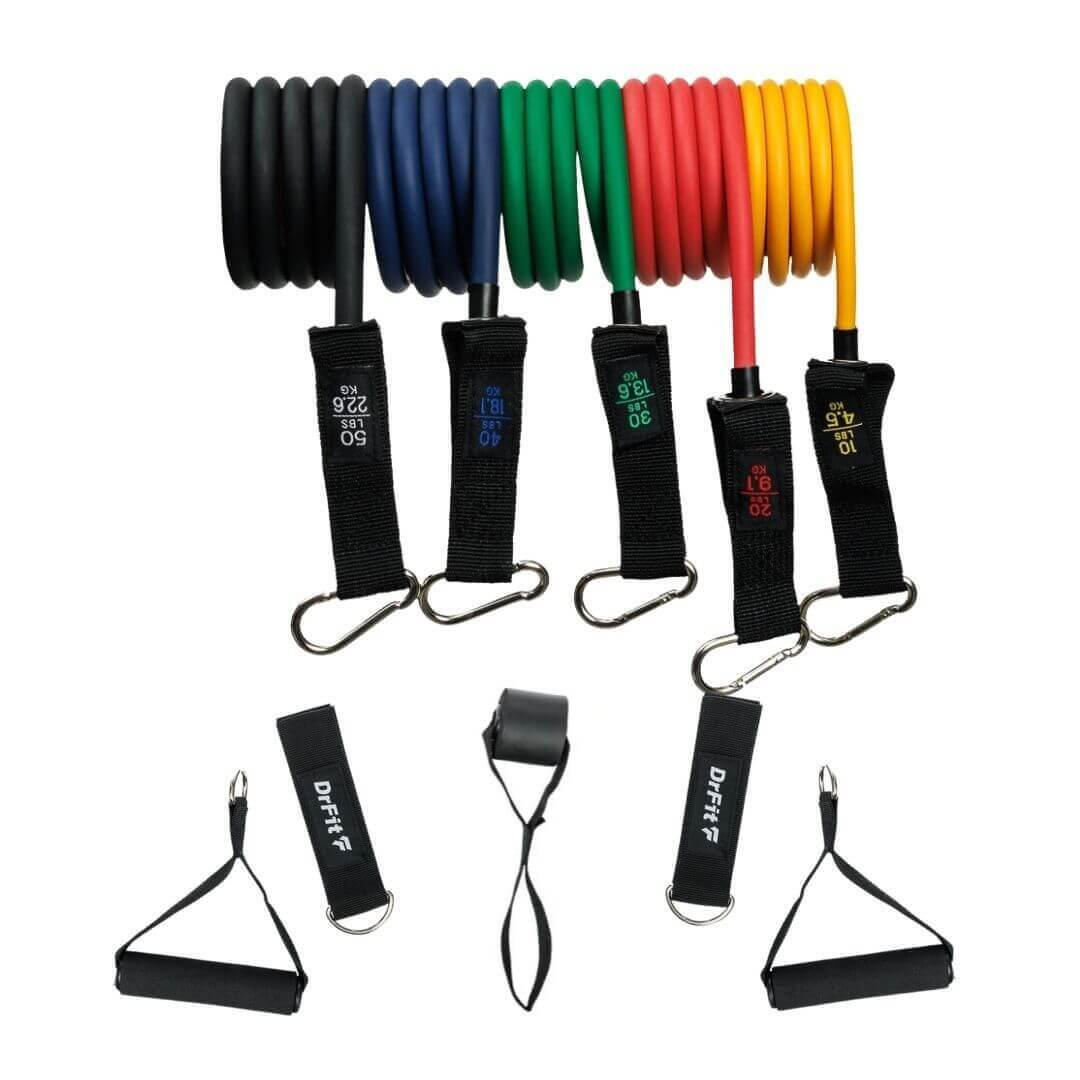 Ekspandery zestaw 5 gum oporowych do ćwiczeń DrFit jakość pro