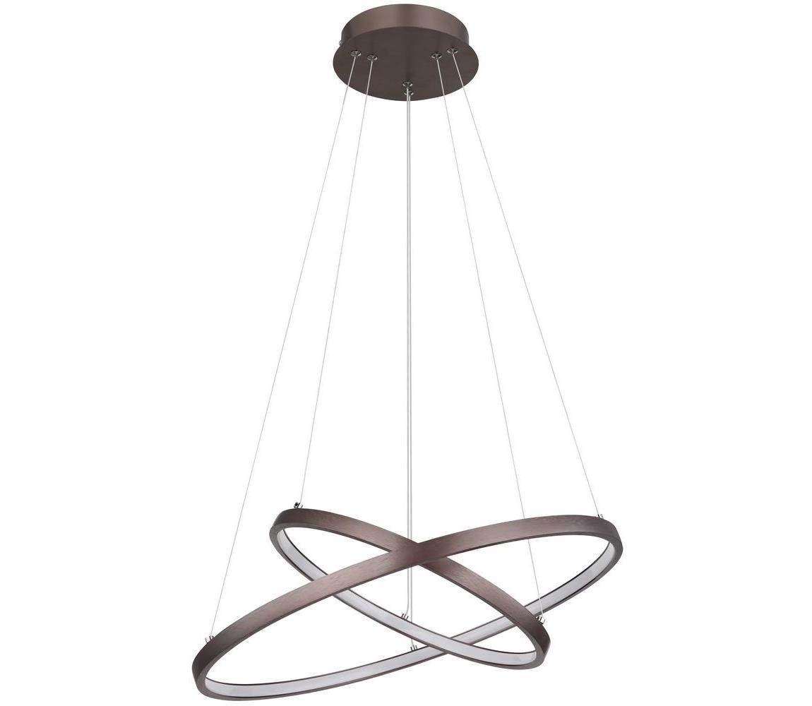 Globo 67192-42BR - LED Żyrandol ściemnialny na lince RALPH 2xLED/21W/230V brązowy