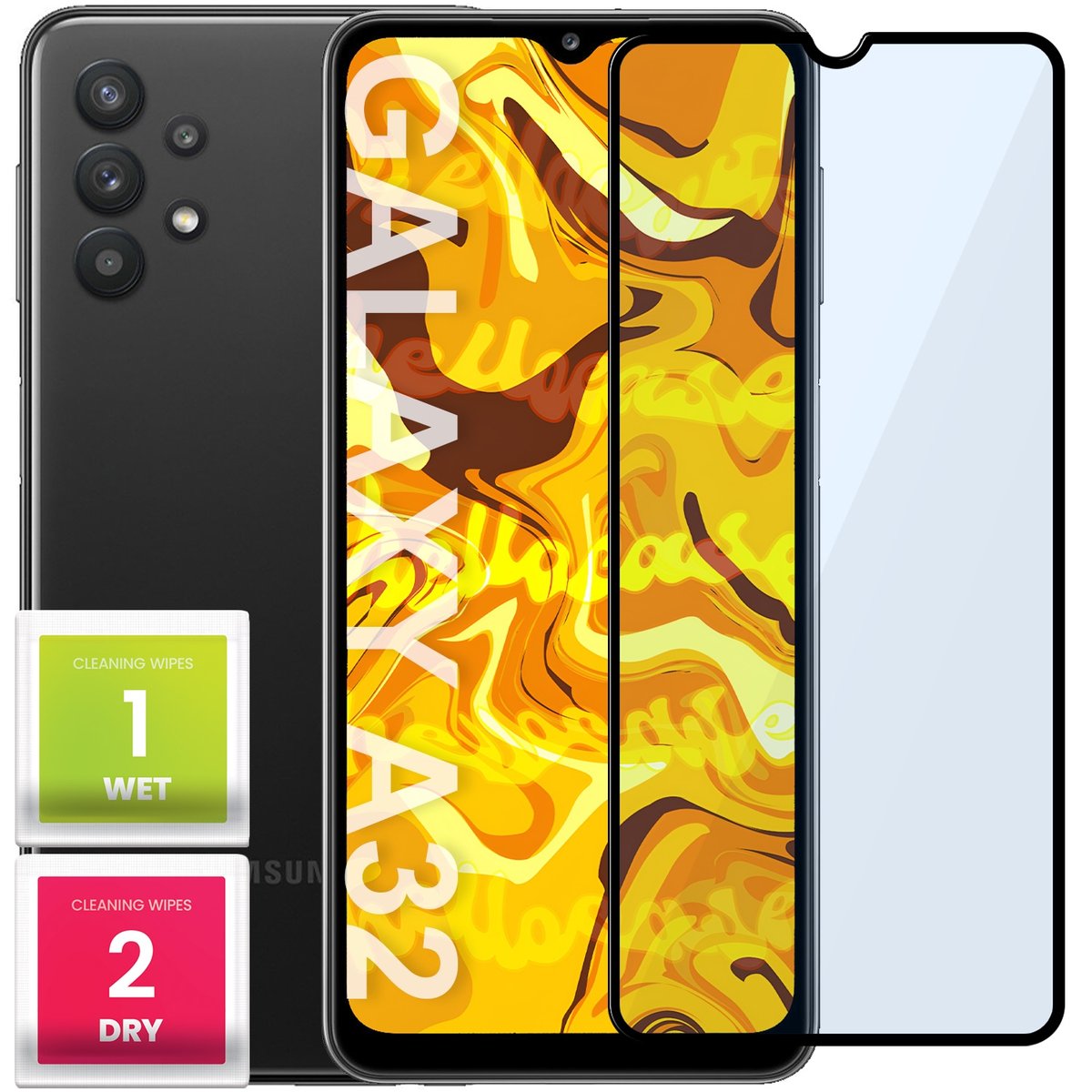 Szkło Hartowane Do Samsung Galaxy A32 5G Pełne Na Cały Ekran Folia 5D 9H