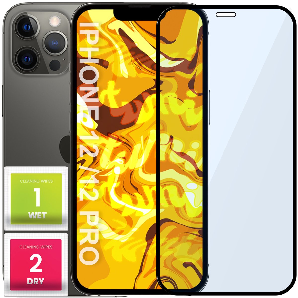 SZKŁO HARTOWANE DO IPHONE 12 / 12 PRO PEŁNE NA CAŁY EKRAN SZKIEŁKO OCHRONNE