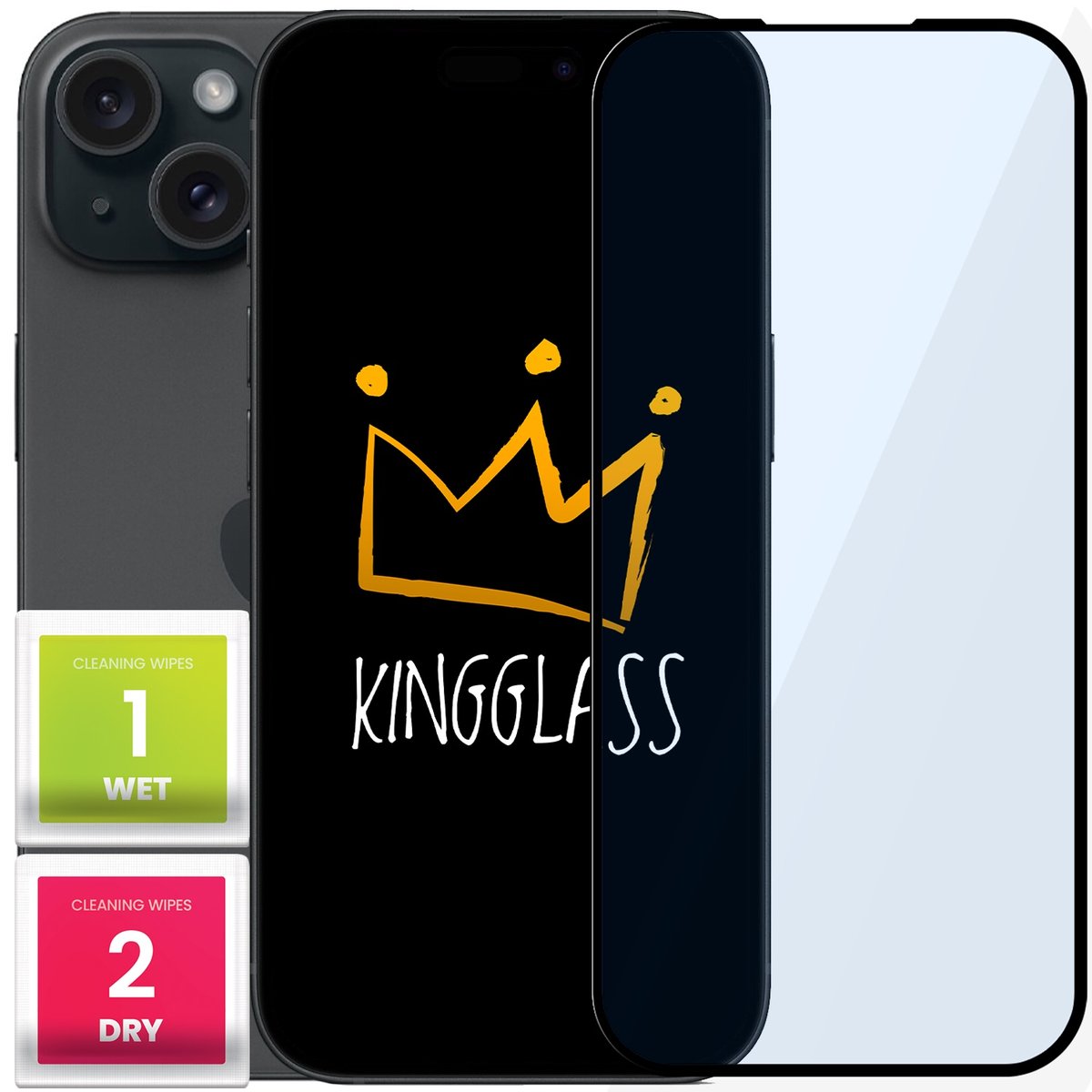 SZKŁO HARTOWANE DO IPHONE 15 PEŁNE NA CAŁY EKRAN SZKIEŁKO OCHRONNE FOLIA 5D