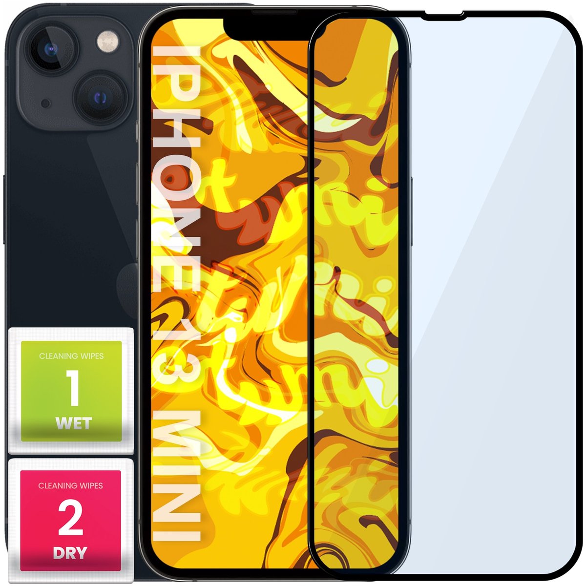 SZKŁO HARTOWANE DO APPLE IPHONE 13 MINI PEŁNE NA CAŁY EKRAN FOLIA 5D 9H