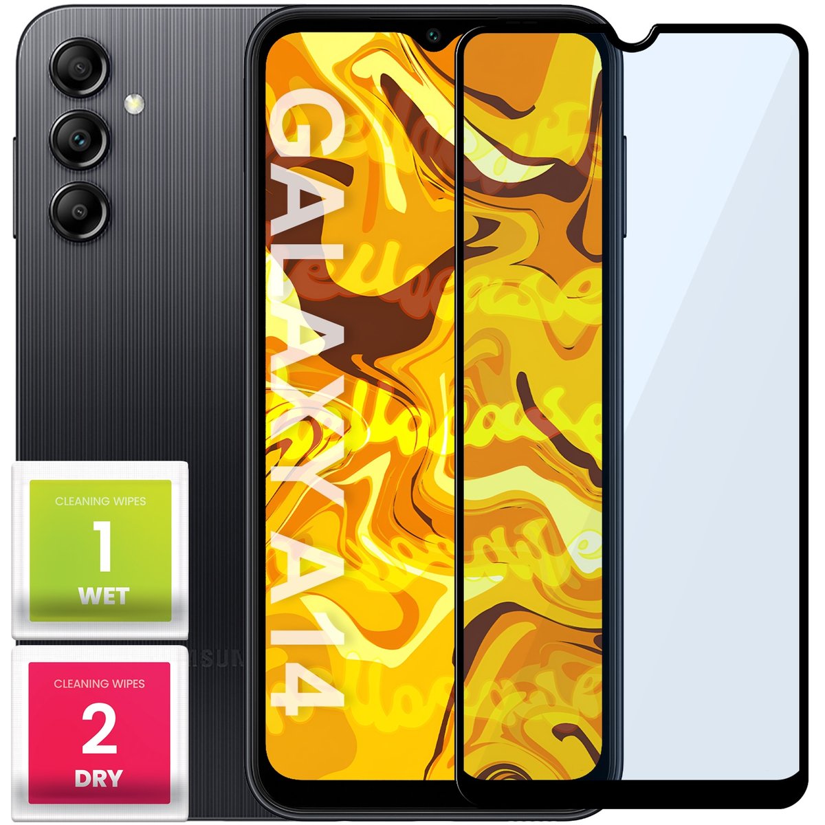 Szkło Hartowane Do Samsung Galaxy A14 / A14 5G Pełne Na Cały Ekran Folia 5D