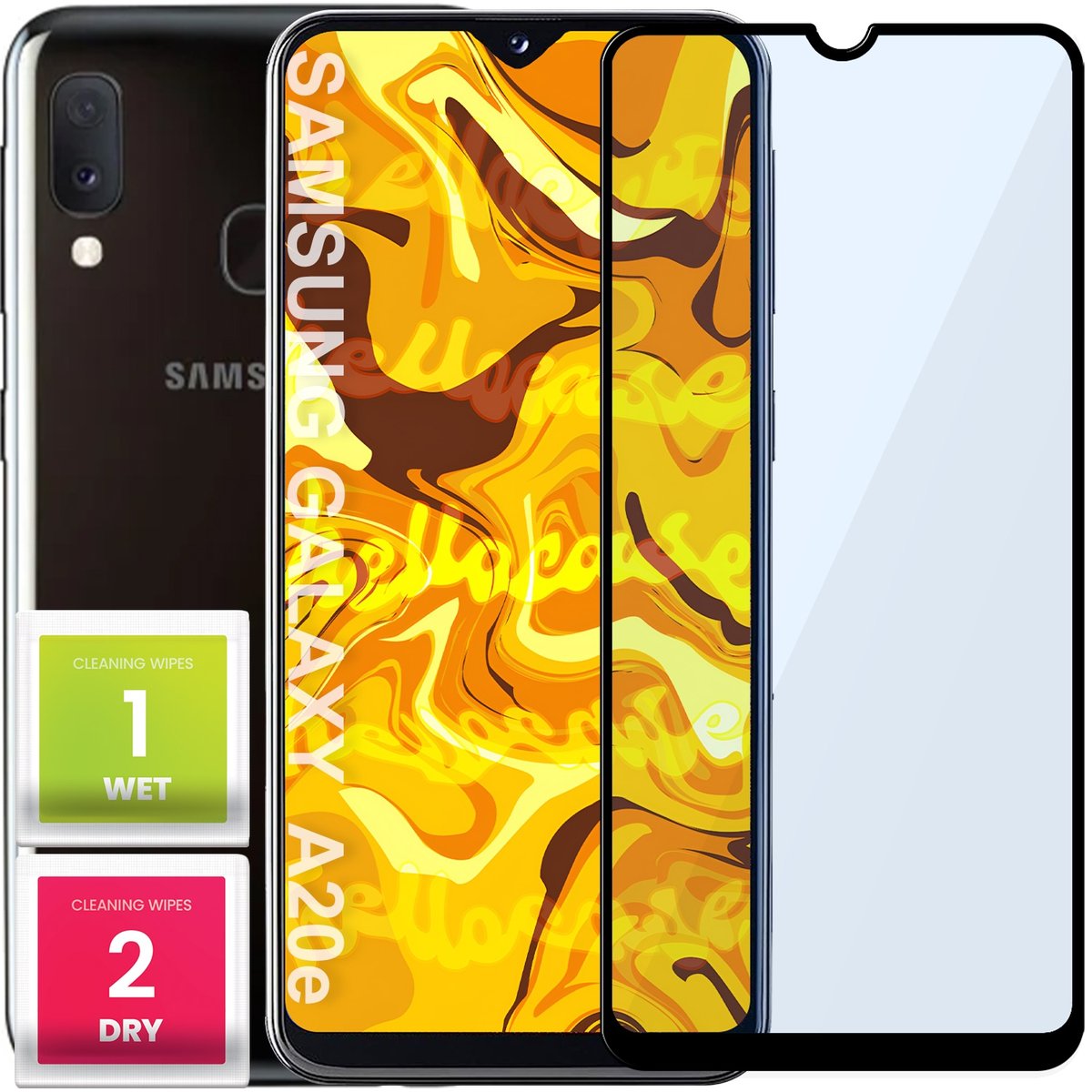 Szkło Hartowane Do Samsung Galaxy A20E Pełne Na Cały Ekran Folia 5D 9H