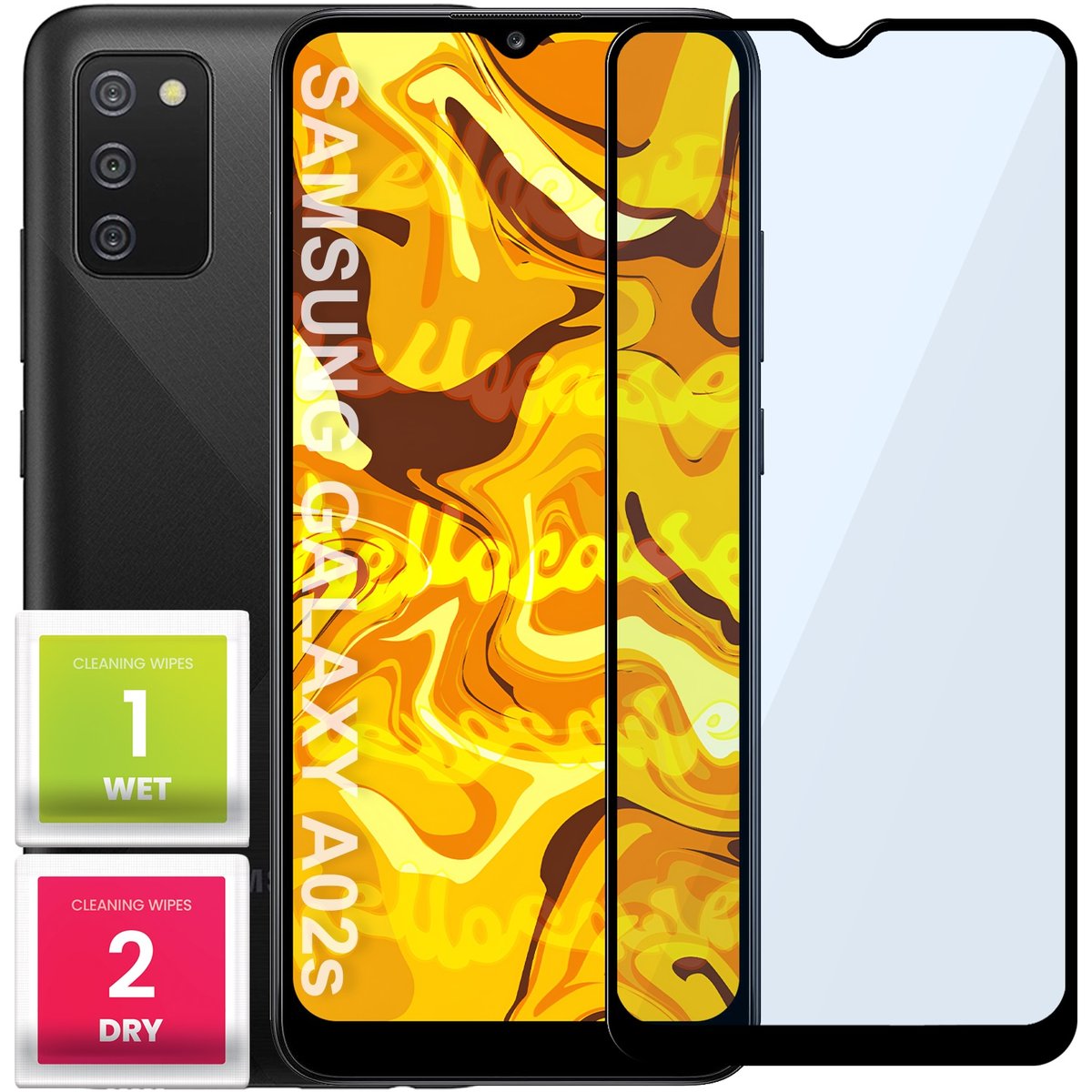SZKŁO HARTOWANE DO SAMSUNG GALAXY A02S PEŁNE NA CAŁY EKRAN FOLIA 5D 9H