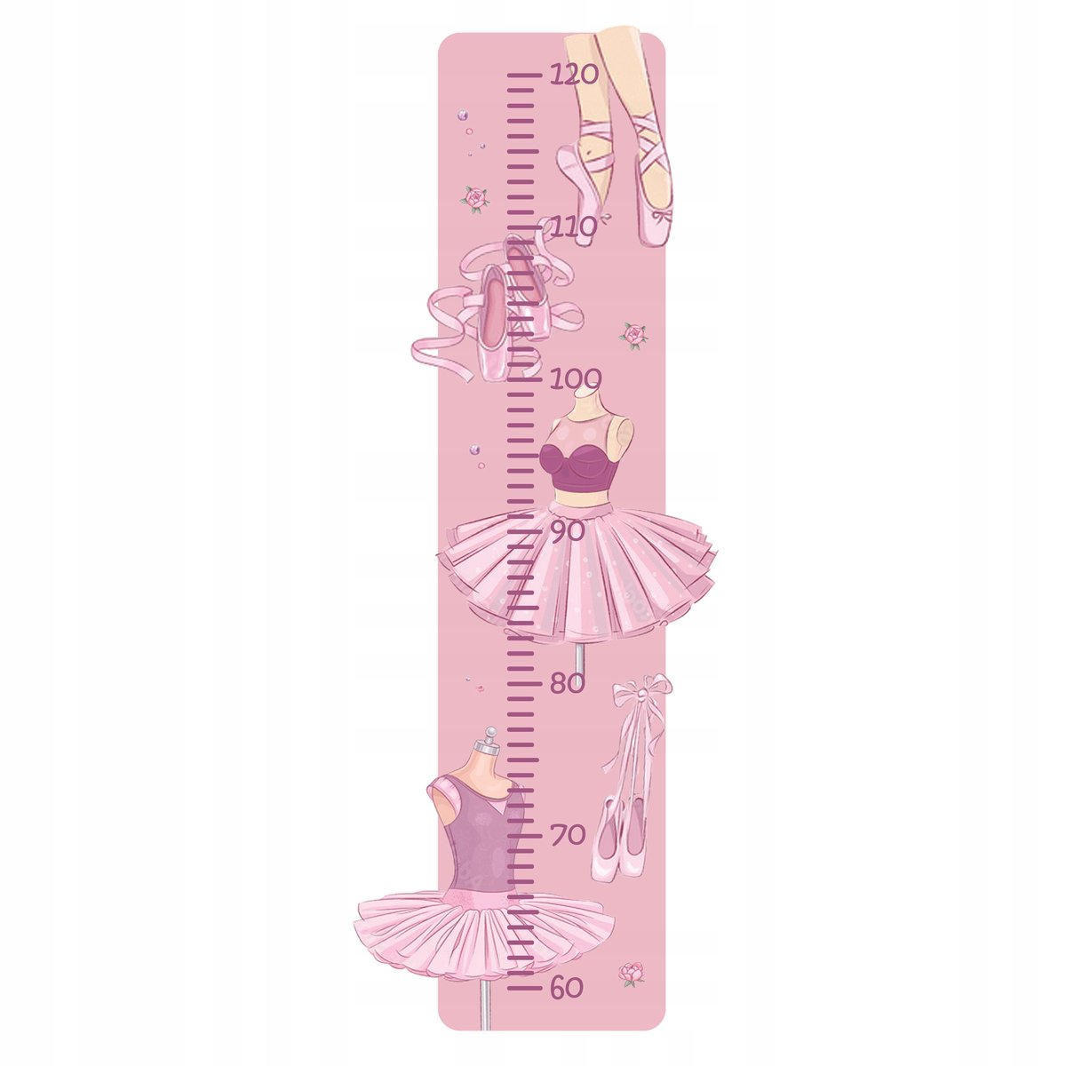 Naklejka Na Ściane Miarka Wzrostu Balerina Z2