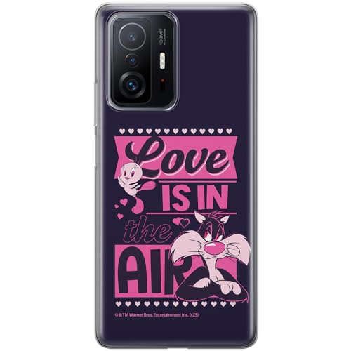 ERT GROUP etui na telefon Xiaomi 11T 5G / 11T PRO 5G, case oryginalny i oficjalnie licencjonowany przez Looney Tunes, wzór Sylvester & Tweety 007, optymalnie dopasowane, plecki z TPU