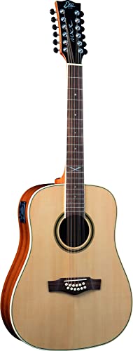 Eko GUITARS - NXT D100E XII NATURAL, gitara akustyczna 12 strun, świerkowa góra, opaska na dole i uchwyt mahońowy, klawiatura południowoamerykańska, kolor naturalny