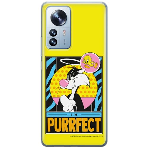 ERT GROUP etui na telefon Xiaomi 12 / 12X, case oryginalny i oficjalnie licencjonowany przez Looney Tunes, wzór Sylvester & Tweety 006, optymalnie dopasowane, plecki z TPU
