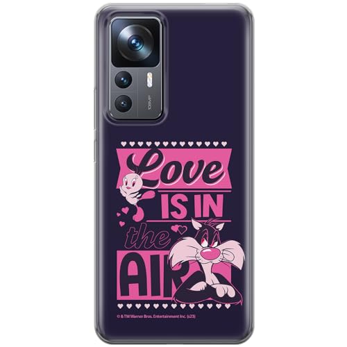 ERT GROUP etui na telefon Xiaomi 12T/ 12T pro/ K50 Ultra, case oryginalny i oficjalnie licencjonowany przez Looney Tunes, wzór Sylvester & Tweety 007, optymalnie dopasowane, plecki z TPU
