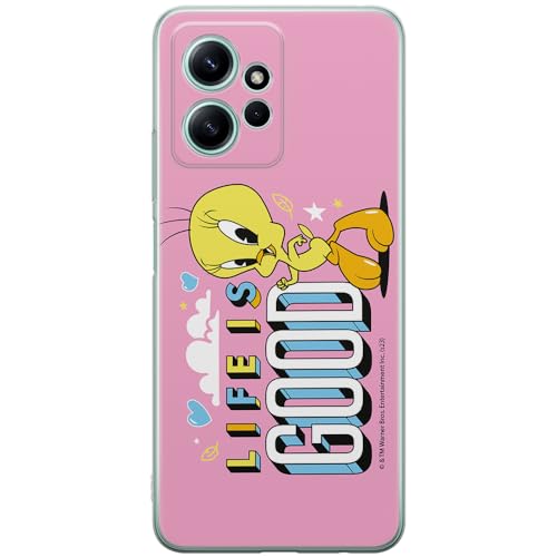 ERT GROUP etui na telefon Xiaomi REDMI NOTE 12 4G, case oryginalny i oficjalnie licencjonowany przez Looney Tunes, wzór Tweety 016, optymalnie dopasowane, plecki z TPU
