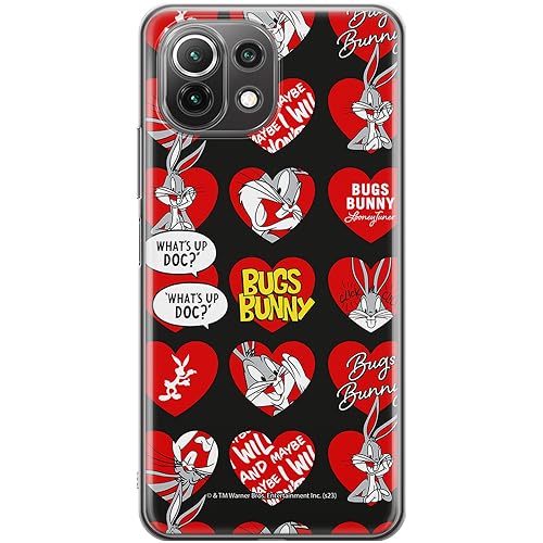 ERT GROUP etui na telefon Xiaomi 11 LITE 4G / 11 LITE 5G, case oryginalny i oficjalnie licencjonowany przez Looney Tunes, wzór Bugs 022, optymalnie dopasowane, plecki z TPU