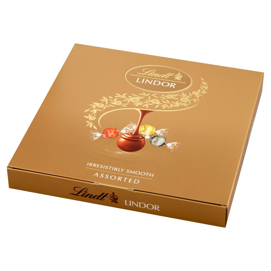 Lindt - Lindor praliny z czekolady mlecznej białej i gorzkiej