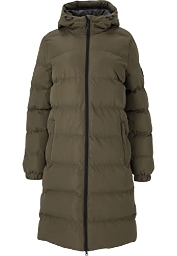 Whistler Damska pikowana kurtka Abella W Long Padded Jacket I ciepły pikowany płaszcz dla kobiet I długa kurtka zimowa z podszewką 5056 Tarmac 50