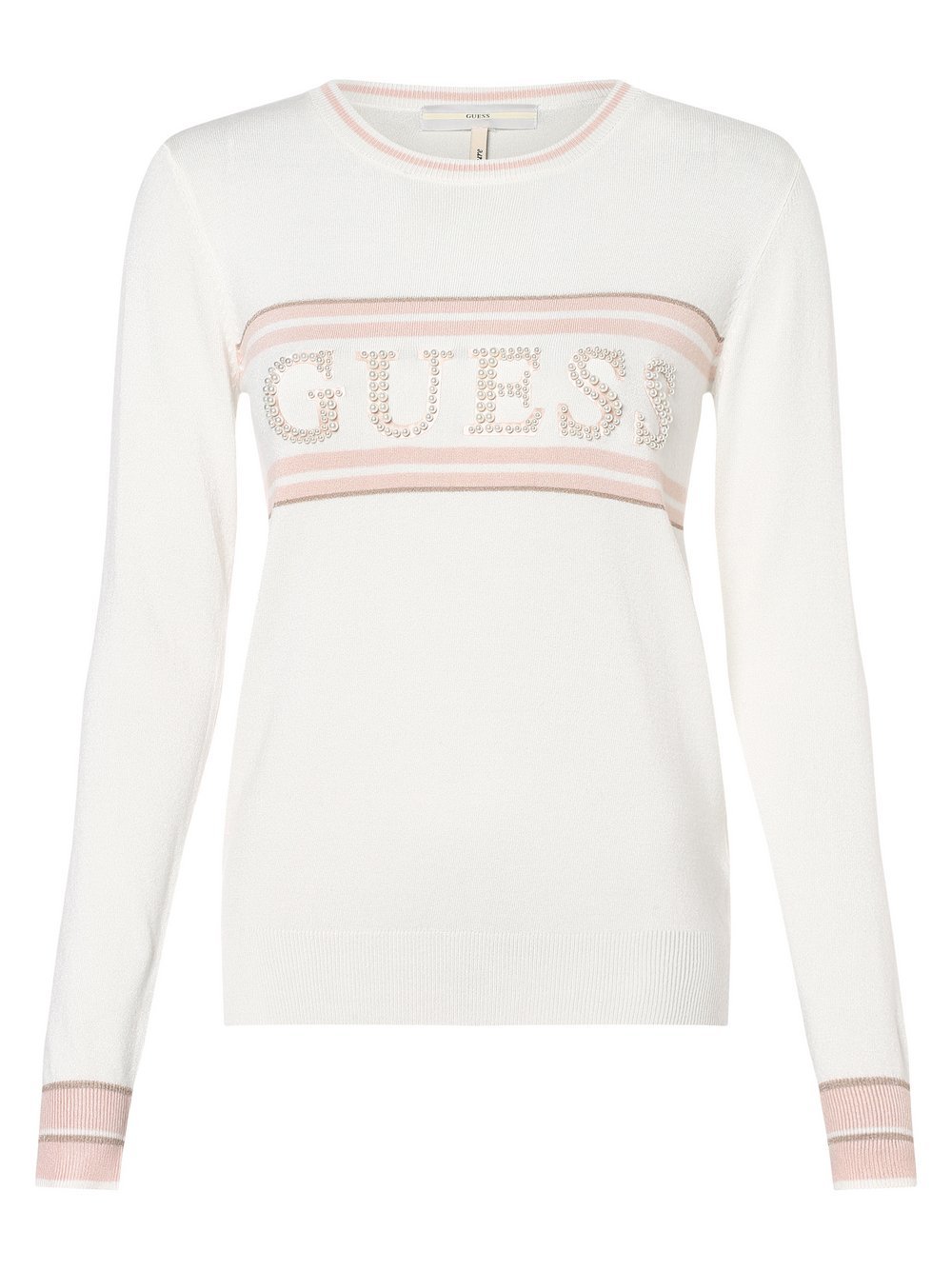 GUESS - Sweter damski, biały