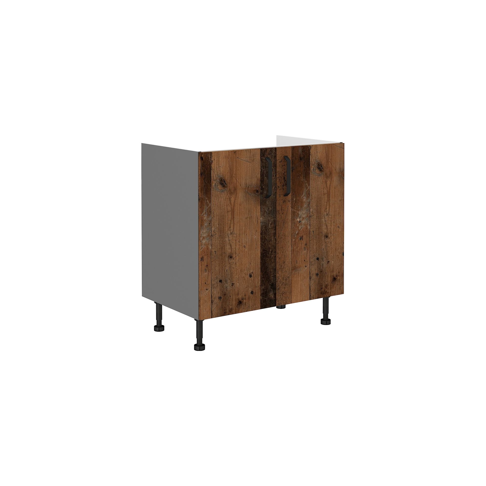 Szafka Pod Zlewozmywak 2 Drzwi 80ZL 2F Old Style Stolarz Lempert Old Style Wood, Antracyt